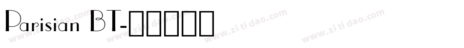 Parisian BT字体转换